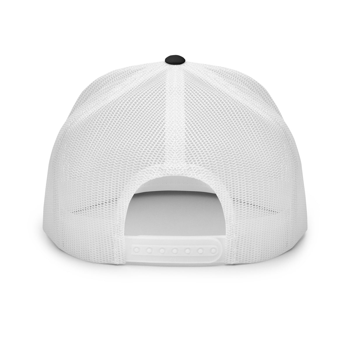 REDUCTION trucker cap in Black / White, back view