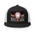 REDUCTION trucker cap in Black / White, front view