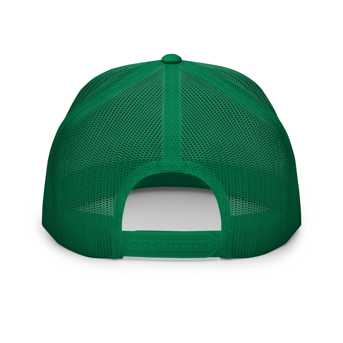 REDUCTION trucker cap in Kelly / White / Kelly, back view