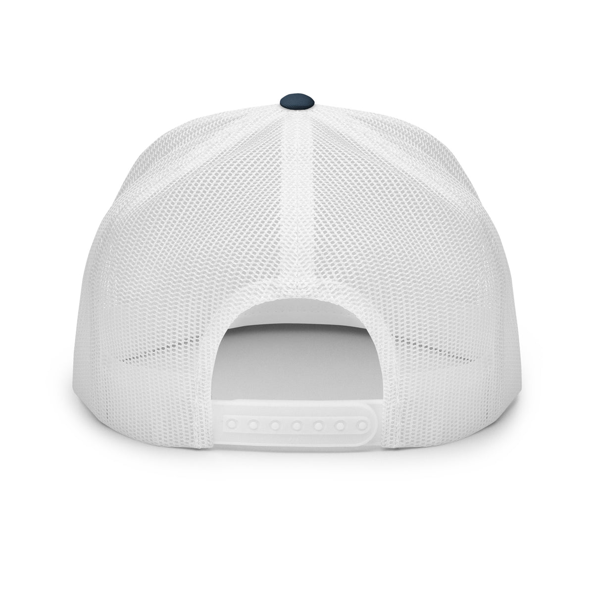 REDUCTION trucker cap in Navy / White, back view
