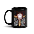 REDUCTION black Glossy Mug in black, handle-on-left view