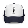 ORIGINAL GANGSTER foam trucker hat in Navy / White / Navy, front view