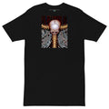 REDUCTION men’s premium heavyweight tee in black, front view