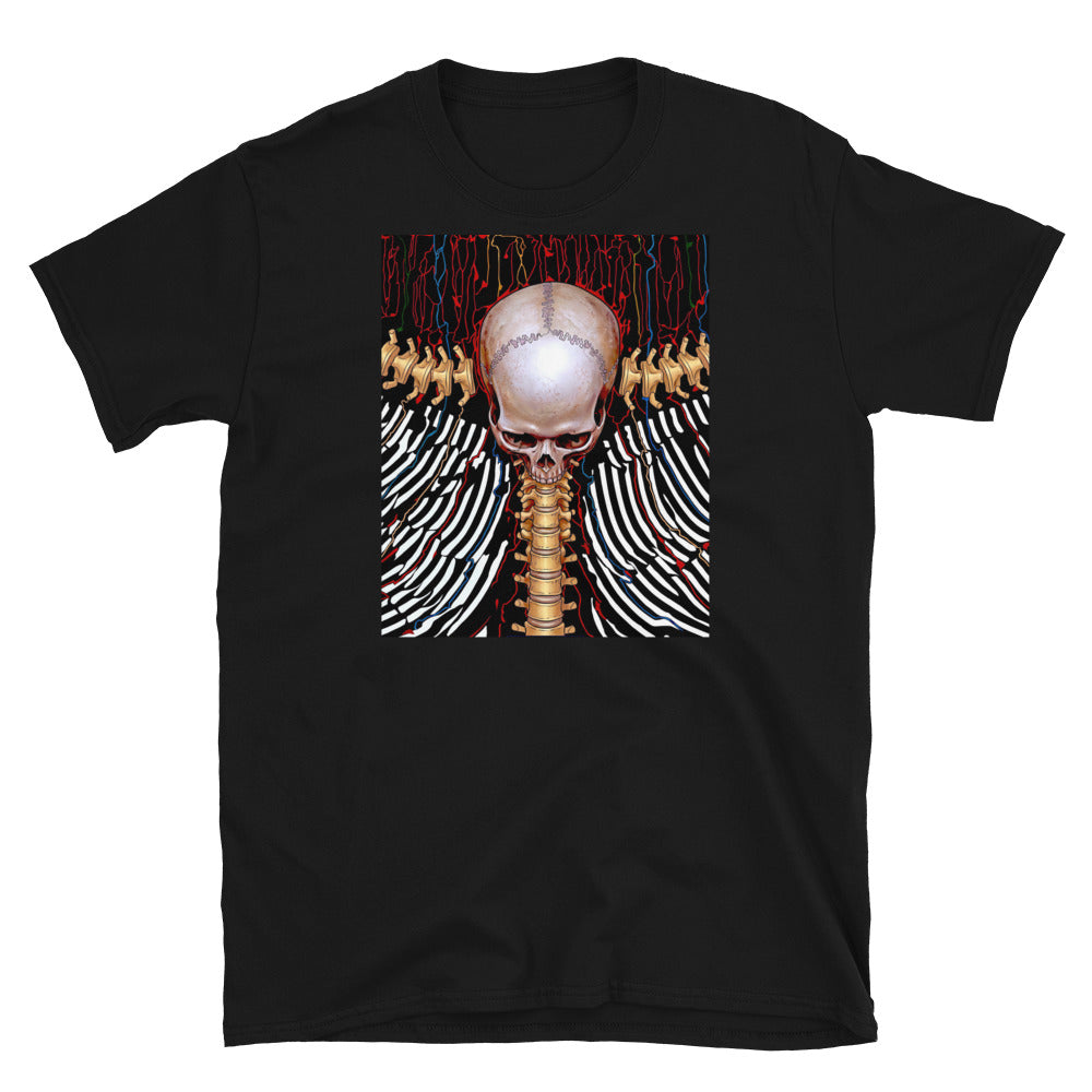 REDUCTION short-Sleeve Unisex T-Shirt in black, front view