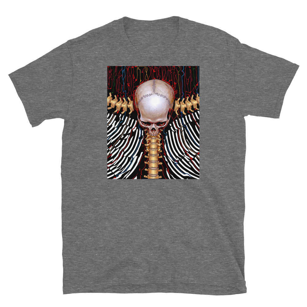 REDUCTION short-Sleeve Unisex T-Shirt in graphite heather, front view