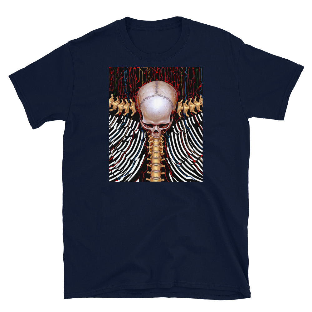 REDUCTION short-Sleeve Unisex T-Shirt in navy, front view