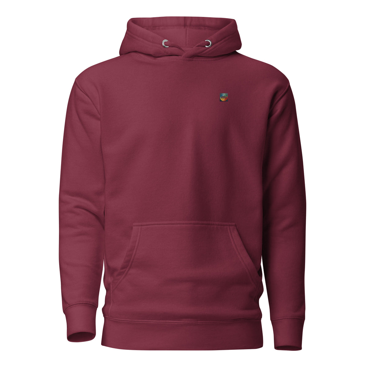 SLUSHY unisex Hoodie in maroon, front view