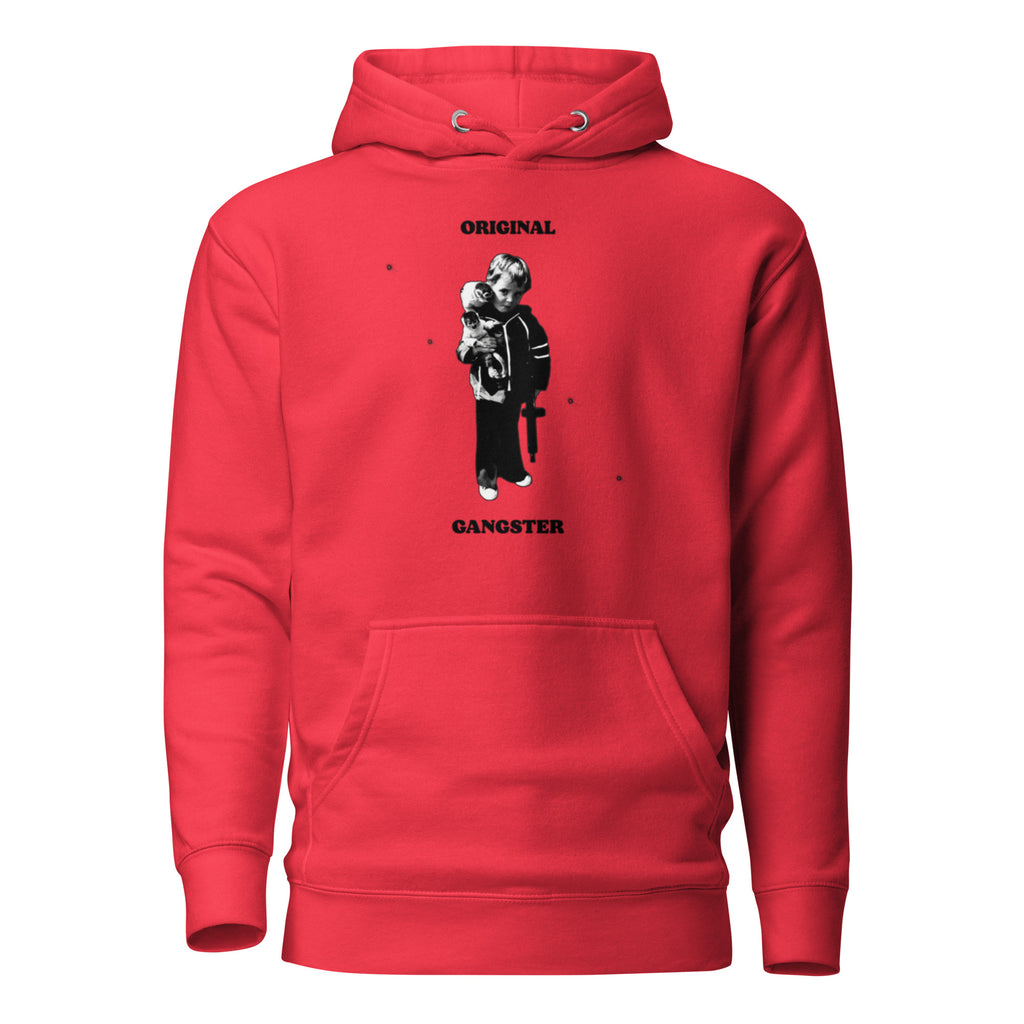 ORIGINAL GANGSTER unisex Hoodie in team red, front view