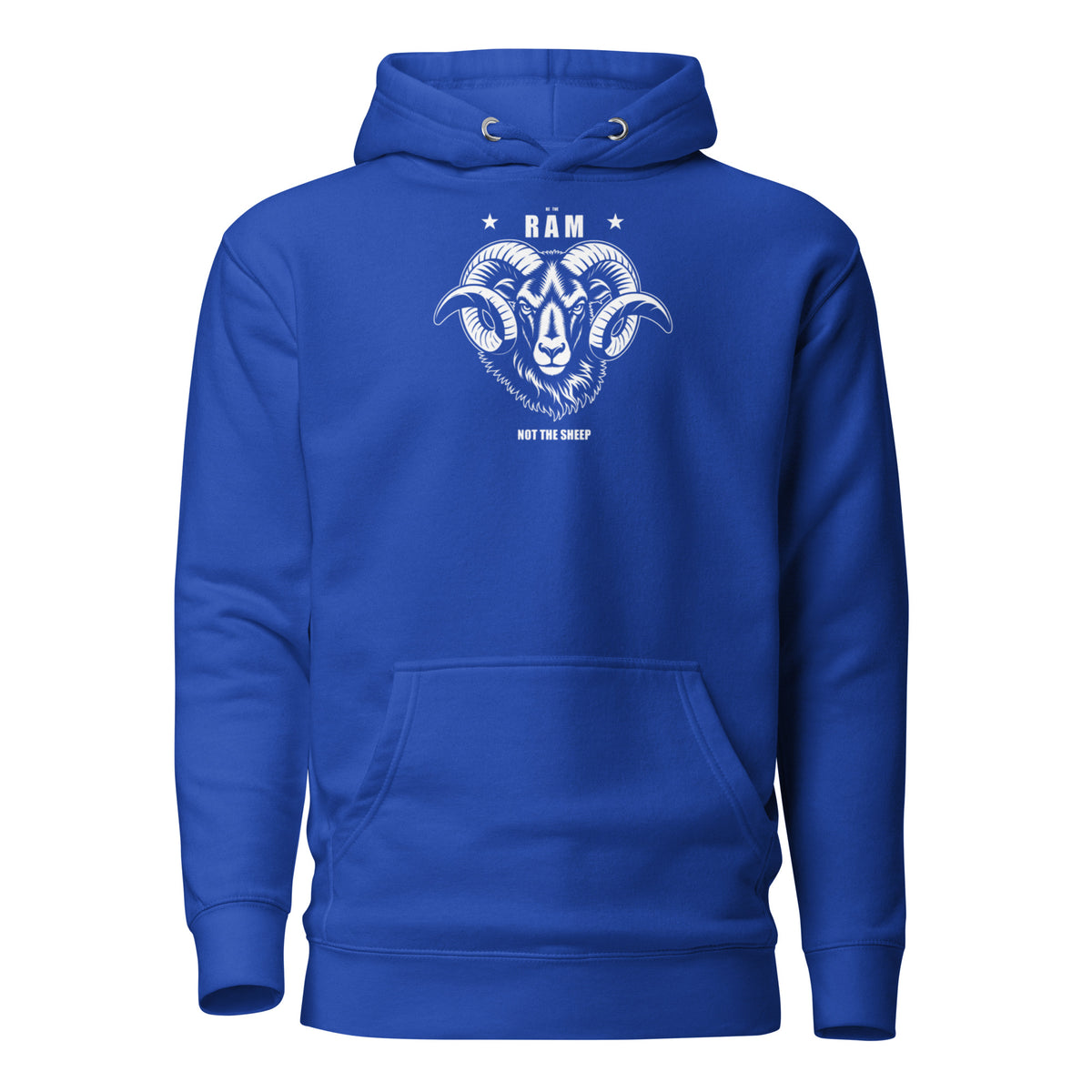 RAM unisex Hoodie – Dark Colourways in team royal, front view