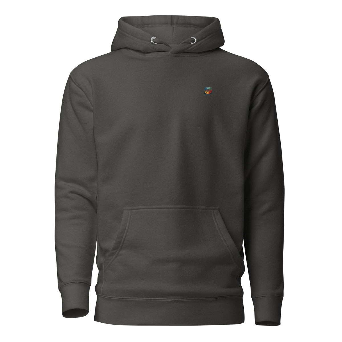 SLUSHY unisex Hoodie in vintage black, front view