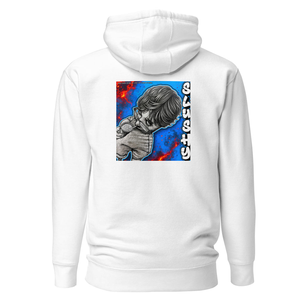 SLUSHY unisex Hoodie in white, back view