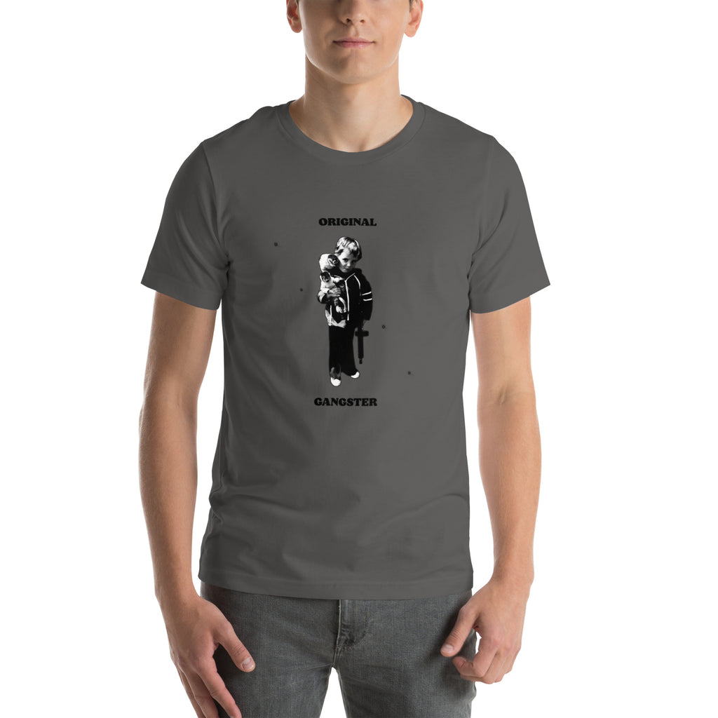 ORIGINAL GANGSTER unisex t-shirt in asphalt, front view