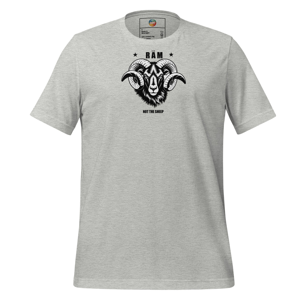 RAM unisex t-shirt – Light Colourways in athletic heather, front view