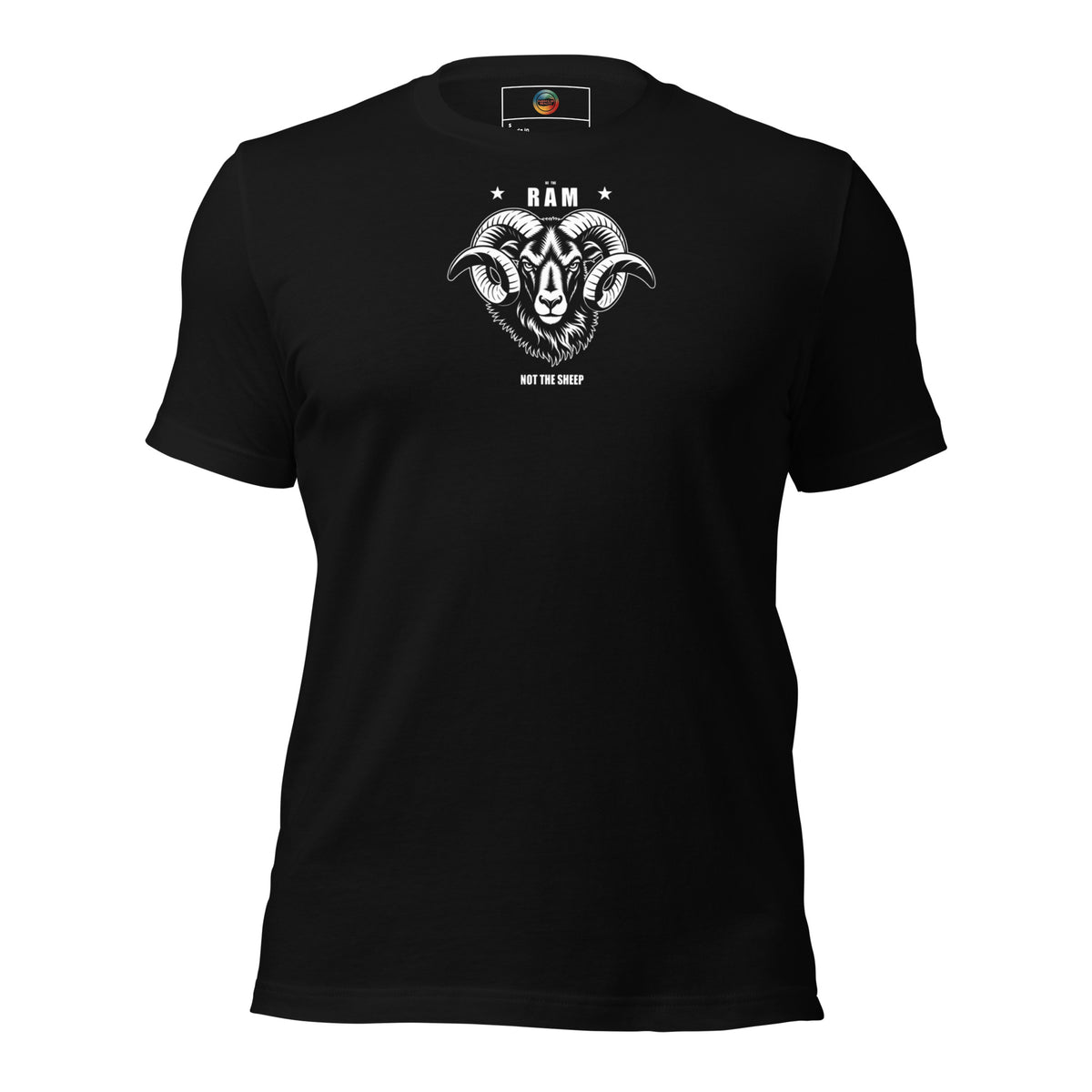 RAM unisex t-shirt – Dark Colourways in black, front view